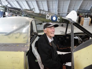 Jack Stafford seated in a Tempest for the first time in 66 years.